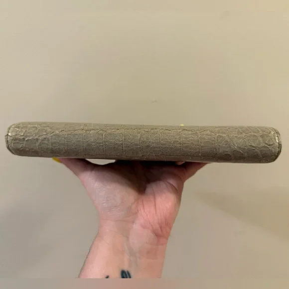 Miu Miu - Taupe Crocodile Embossed Wallet - Picture 4 of 9